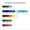 tank top color chart - Armored Core Store