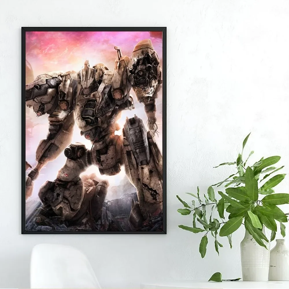 Armored Core VI Fires of Rubicon Game Poster Posters Kraft Paper Vintage Poster Wall Art Aesthetic 1 - Armored Core Store