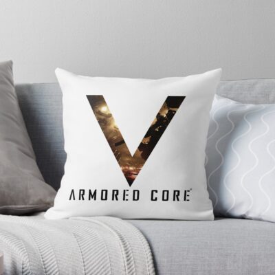 Armored Core V 5 Cover Logo Positive Throw Pillow