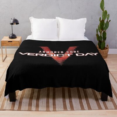 Armored Core V 5 Ps3 Verdict Day Logo Throw Blanket