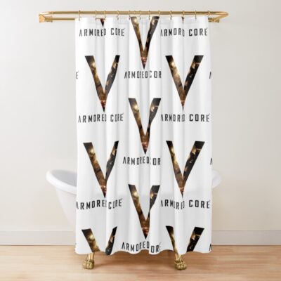 Armored Core Cover Logo Positive Shower Curtain